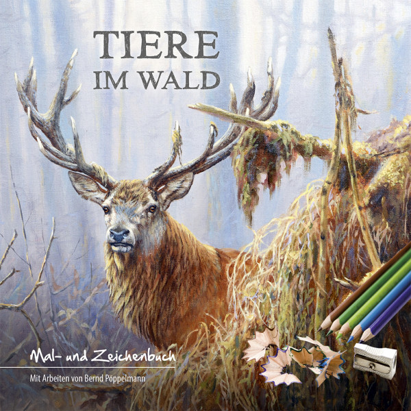 Tiere im Wald, Malbuch